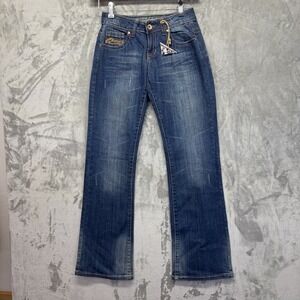 NWT Cowgirl Tuff Women's Bootcut Stretch Jeans Sz 26x33 Don't Fence Me In Rodeo